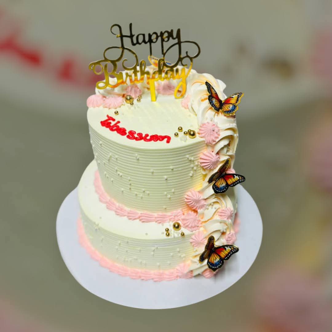 Butterfly Vanilla Celebration Cake (3 Pound)