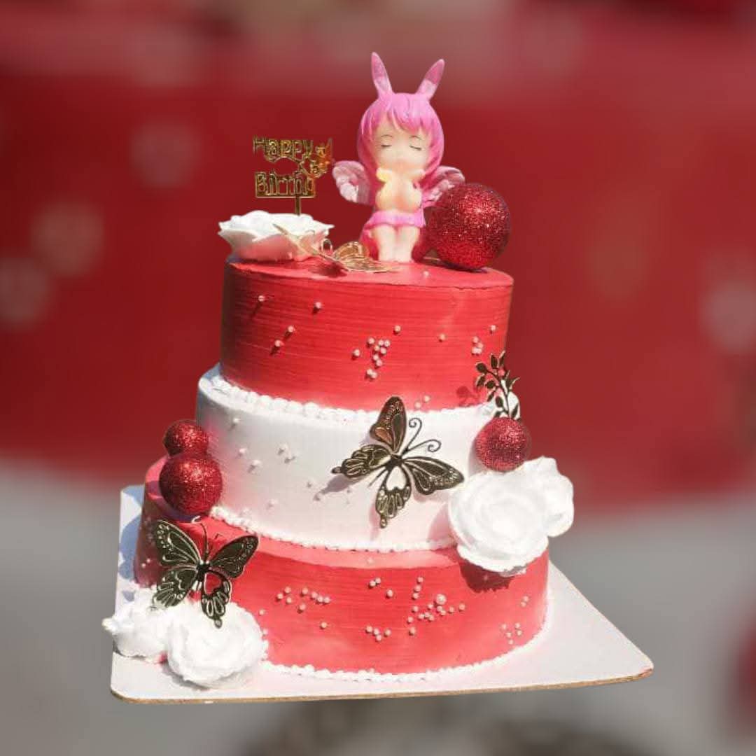 Angel Fairy Butterfly Theme Cak