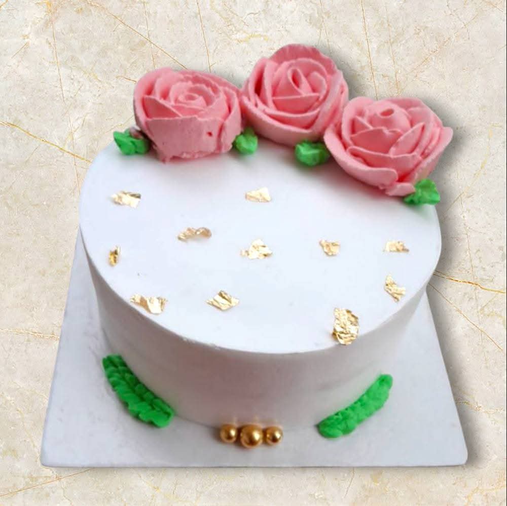 Pink Rose Design Birthday Cake (2 Pound